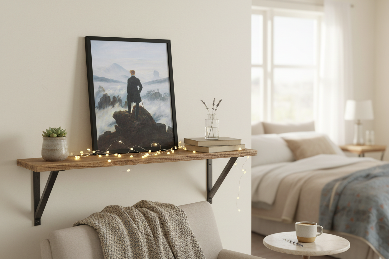 Framed Canvas | The Wanderer Above the Sea of Fog